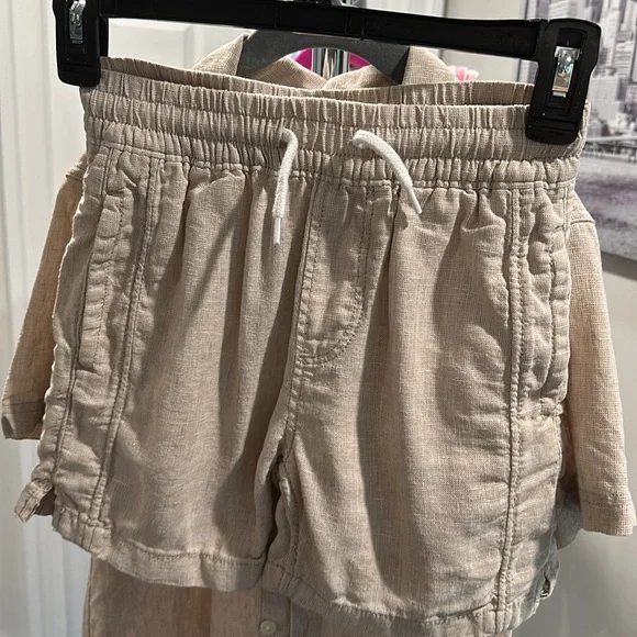 Abercrombie & Fitch linen shirt and shorts